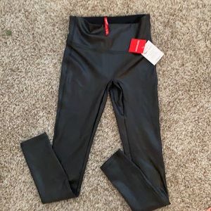Spanx vegan leather leggings